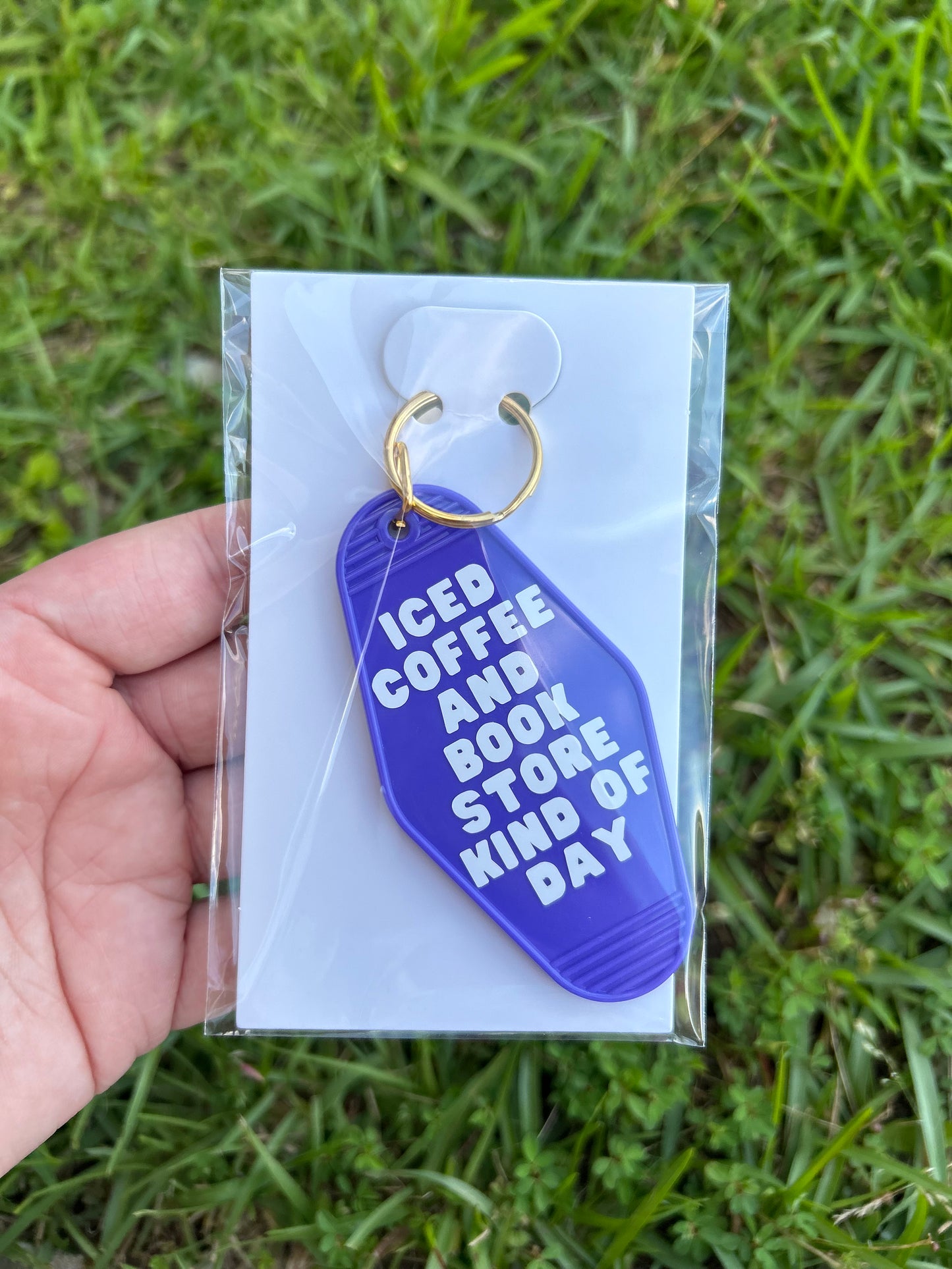 Iced Coffee and Book Store Kind of day - Purple & white