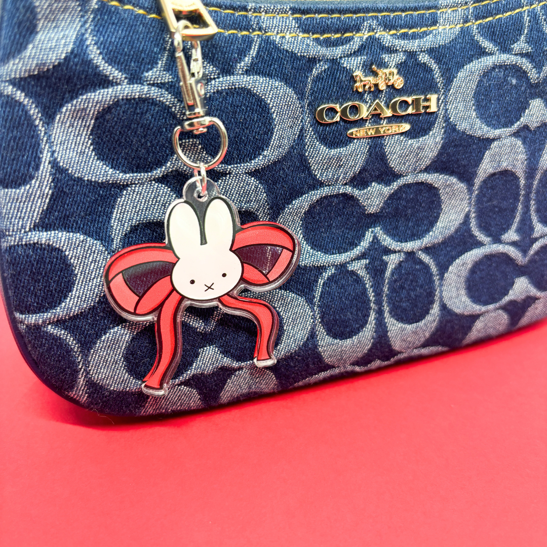Bunny Bow|Strawberry Trinkets| Acrylic Charm