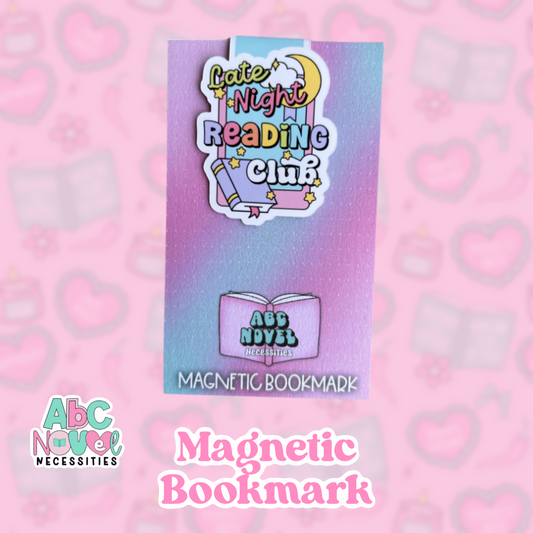 Magnetic Bookmark - late night reading club
